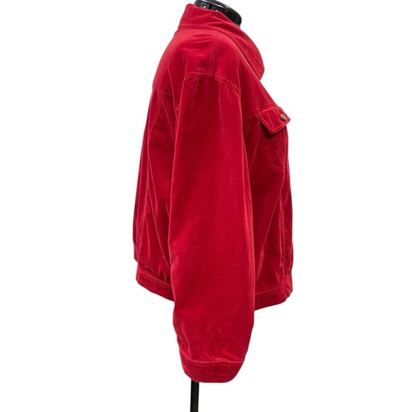 Bill Blass Women's Plus size 2X Red Rust Soft Velveteen Jacket - Picture 5 of 9